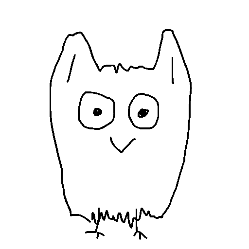 Cute Owl Sketch Input
